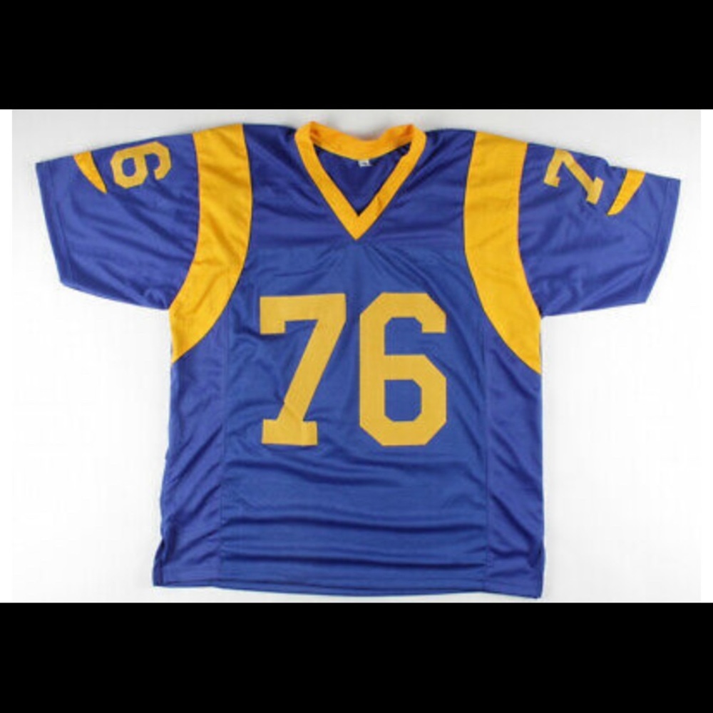 🆕 Orlando Pace Signed Rams Jersey Ins"HOF 16" (JSA COA)